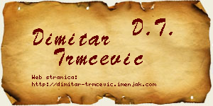 Dimitar Trmčević vizit kartica